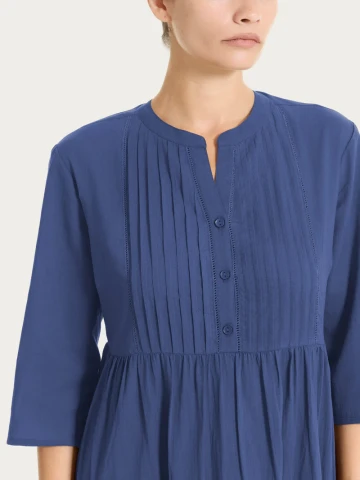 Vestito lungo con balze in Mussola di Cotone DS91DW OCEANA