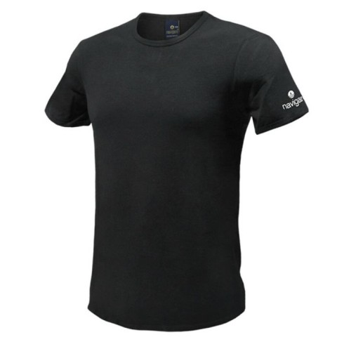 MAGLIA NAVIGARE COTONE ELASTICO MEZZA MANICA GIROCOLLO UOMO 570 NERO