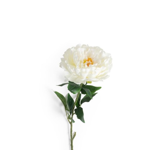 PEONIA IN POLIESTERE E PLASTICA 15X15XH.73cm COLORI ASSORTITI BIANCO