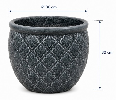 VASO CERAMICA SINGAPORE M D36X30H ANTRAC