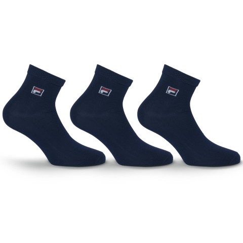 CALZA QUARTER UNISEX COTONE 3PZ F1763 321 BLU NAVY