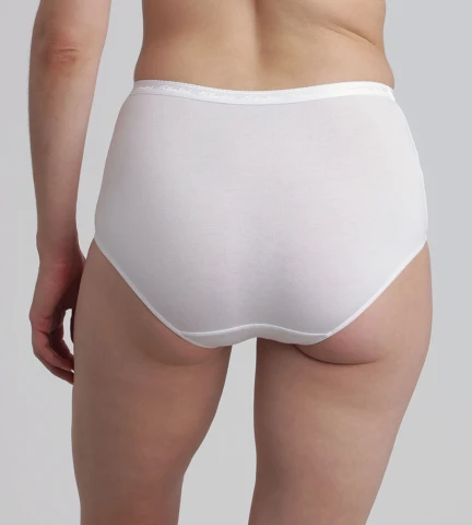 Pacco da 2 slip vita alta neri Cotone Bio BIANCO