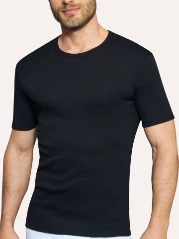 MAGLIA TERMICA  100% COTONE MANICHE CORTE U801A7 RAGNO NERO