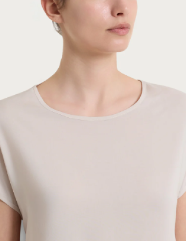 Blusa con manica a kimono in Voile Stretch DS25S7 RAGNO CHAMPIGNON