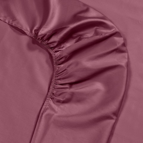 BRIGHT COMPLETO LENZUOLA MATRIMONIALE IN RASO MADE IN ITALY ROSSO