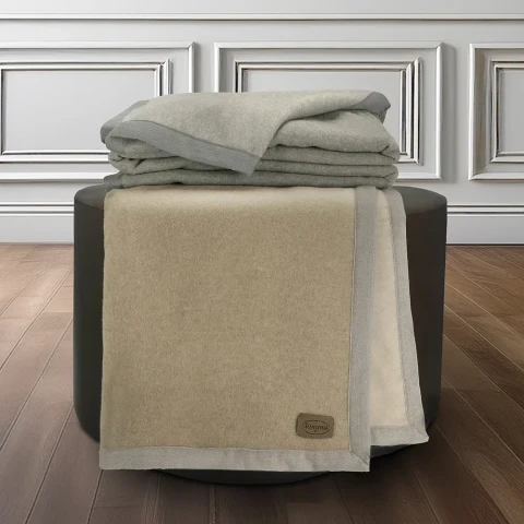 ORISSA COPERTA DI LANA MATRIMONIALE 230X270CM SOMMA ECRU'