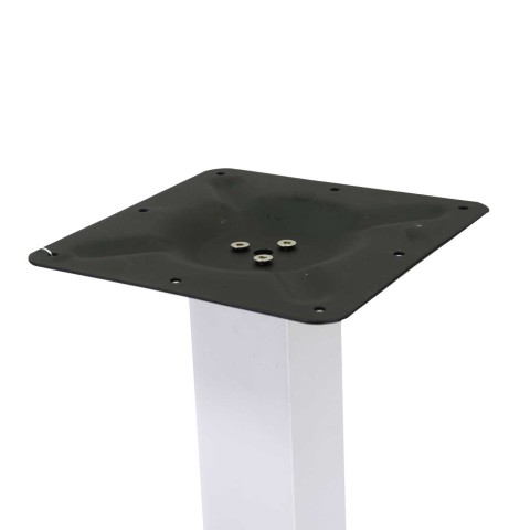 Base tavolo bar acciaio Jamie bianco quadro cm40x40h110