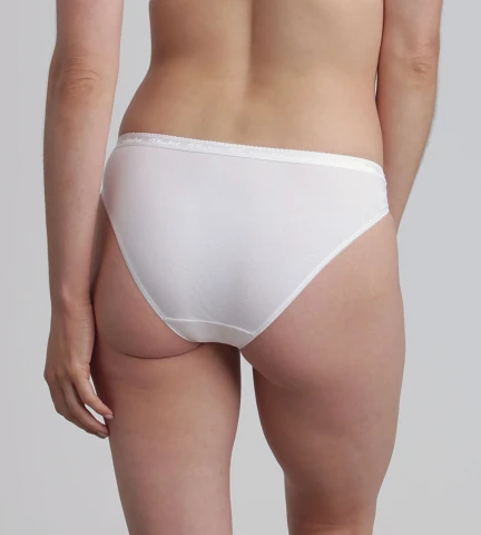 Pacco da 2 slip sgambati neri Cotone Bio BIANCO