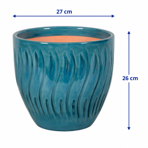 VASO CERAMICA CORSICA M D27X26H OCEANO