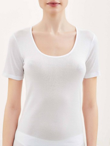 MAGLIA NATURAL MEZZA MANICA GIROCOLLO RAGNO 028197 BIANCO