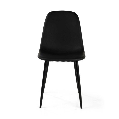 Sedia ecopelle Jacky nero cm43x55h48/86