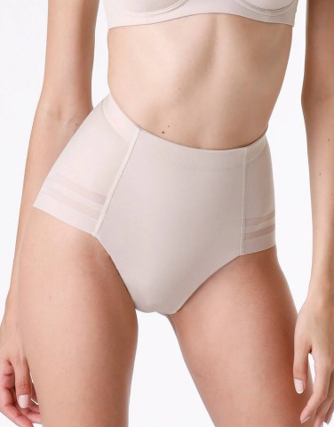 Guaina contenitiva Modern Shaping in microfibra doppiata e tulle 9L0CVP NUDO