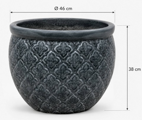 VASO CERAMICA SINGAPORE L D46X38H ANTRAC