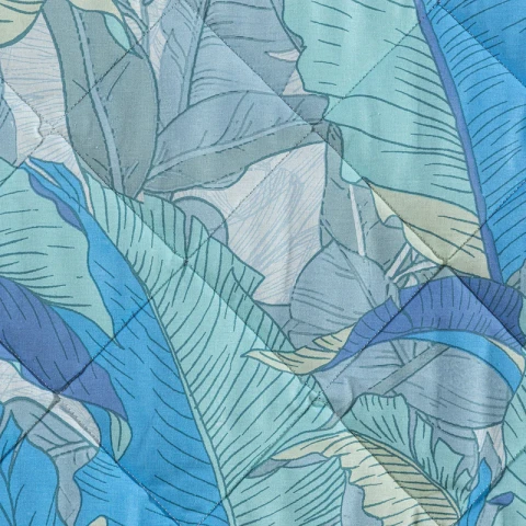 Copriletto Trapuntato In Cotone Forest Matrimoniale Caleffi BLU