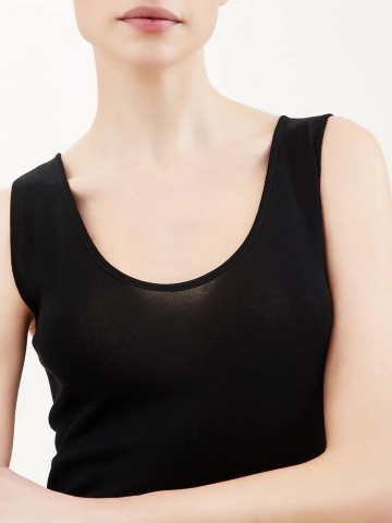 CANOTTA NATURAL SPALLA LARGA RAGNO 028192 NERO