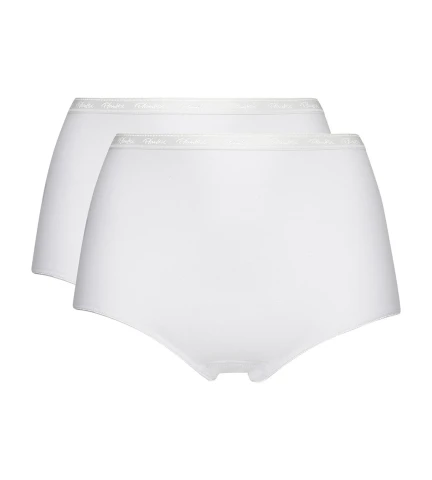 Pacco da 2 slip vita alta neri Cotone Bio BIANCO