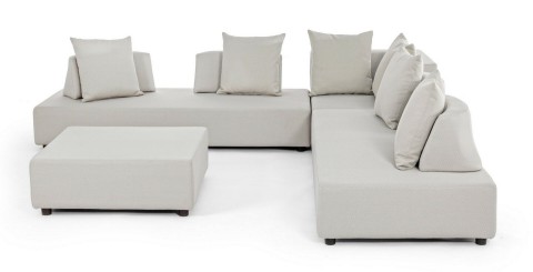 SET 4 SALOTTO ANGOLARE CON CUSCINI PIPER SAND