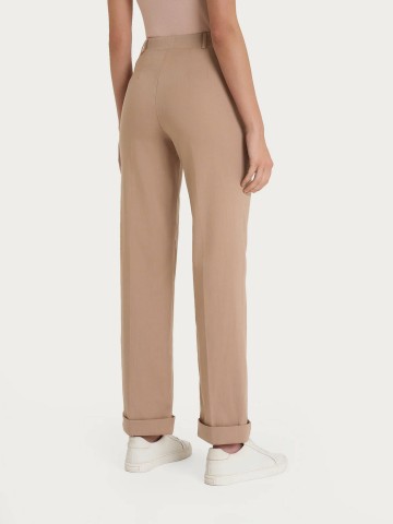 Pantalone dritto con tasche in Super Natural DP79PL RAGNO WARM TAUPE