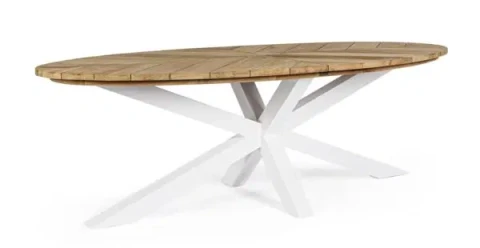 PALMDALE TAVOLO OVALE BIANCO 240x110cm RT01 BIZZOTTO