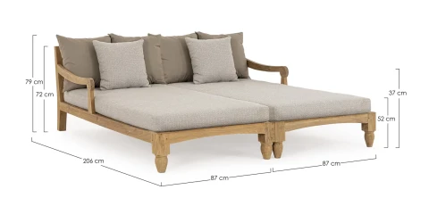SET2 LOUNGE CON CUSCINI BALI NATURAL FSC 0806776