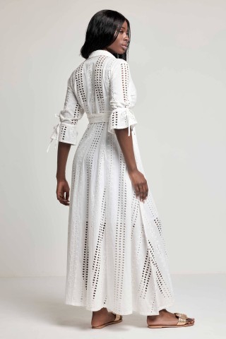 CAMILLA ABITO LUNGO DONNA DAVID DB26-003 WHITE