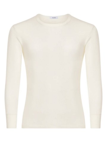 MAGLIA 100% MERINO MANICA LUNGA GIROCOLLO RAGNO 060039 BIANCO LANA