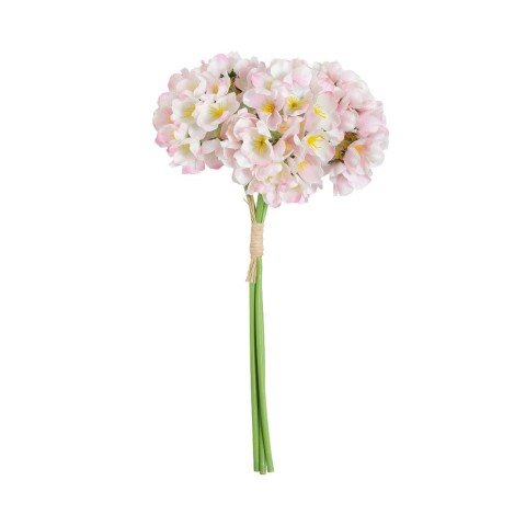 ORTENSIA MAZZO 3 TESTE IN POLIESTERE E PLASTICA H.35 cm COLORI ASSORTITI ROSA