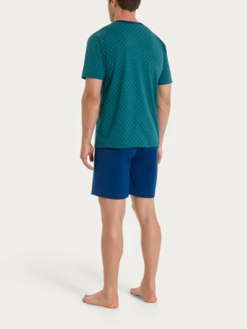 Pigiama trittico con micro rombi in Jersey di Cotone UA23NT FANT. BAYBERRY