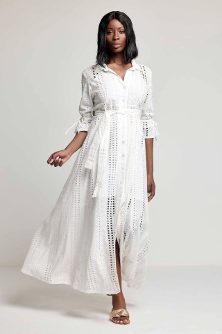 CAMILLA ABITO LUNGO DONNA DAVID DB26-003 WHITE