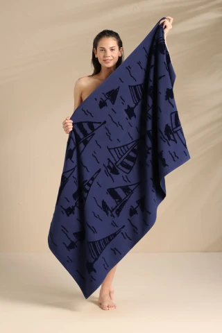 TELO MARE SPUGNA VELOUR RASATO AE000524 MEDIEVAL BLUE