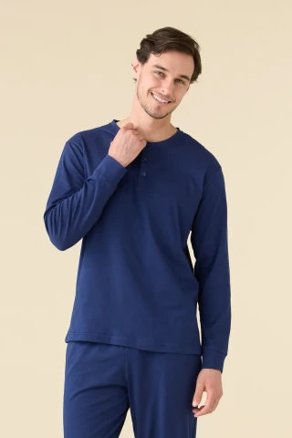PIGIAMA UOMO PLUS COTONE FC003294 MEDIEVAL BLUE