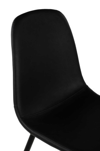 Sedia ecopelle Jacky nero cm43x55h48/86