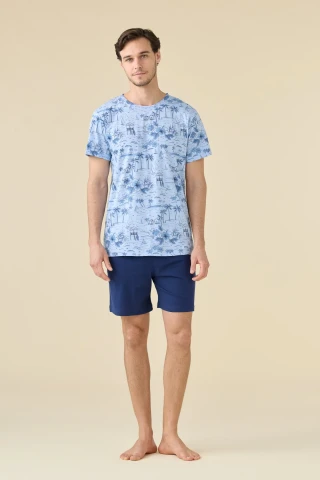 PIGIAMA UOMO COTONE MEZZA MANICA FC003270 BLUETTE