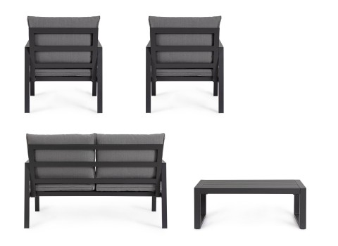 SET4 SALOTTO CON CUSCINI HILDE ANTRACITE LH32 0664003