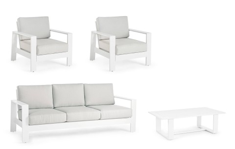 SET4 SALOTTO CON CUSCINI BALTIC BIANCO YK11 0663130