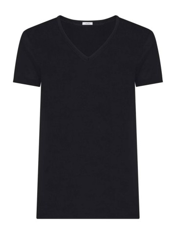 MAGLIA SILKOTTON MEZZA MANICA SCOLLO A V RAGNO 601698 NERO
