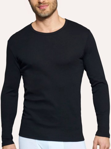 MAGLIA TERMICA 100% COTONE  MANICA LUNGA U801A9 RAGNO NERO