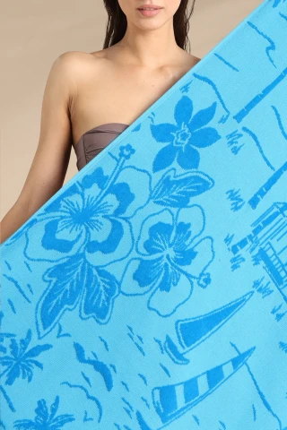 TELO MARE SPUGNA VELOUR RASATO AE000522 TURQUOSE