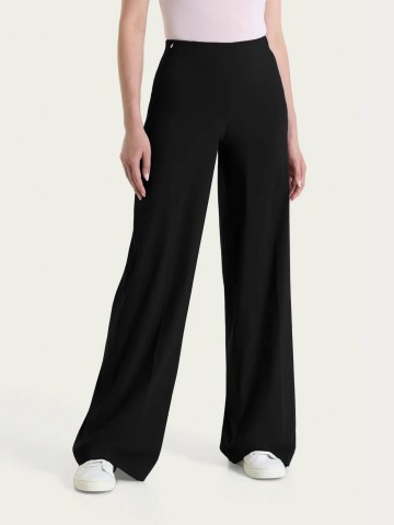 Pantalone a palazzo leggero in Super Fresh DT03PA RAGNO NERO