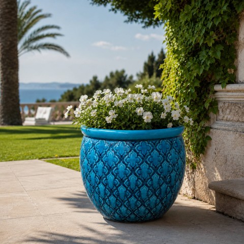 VASO CERAMICA SINGAPORE M D36X30H OCEANO