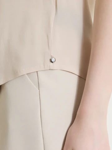 Top con spalla larga in Voile Stretch DS25S2 CHAMPIGNON