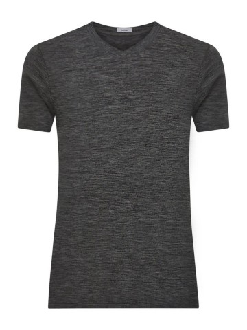 MAGLIA WSK MEZZA MANICA SCOLLO A V RAGNO 601598 ARDESIA MELANGE