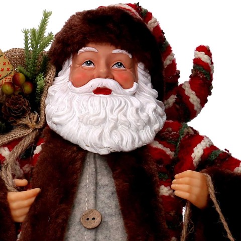 BABBO NATALE CON SLITTA H. 45cm VACCHETTI