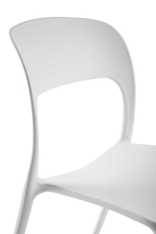 Sedia polipropilene Risto impilabile bianco cm47x52h83