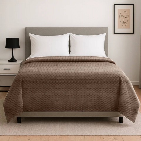 TRAPUNTINO VELVET MATRIMONIALE SUPER PROMO BEIGE