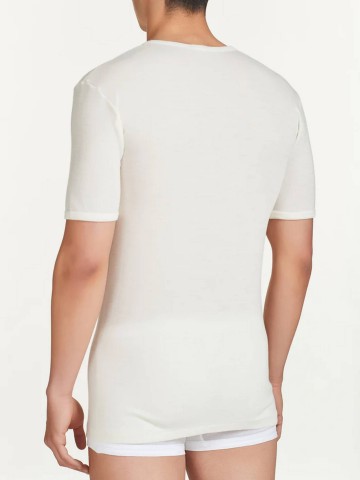 MAGLIA 100MERINO MEZZA MANICA GIROCOLLO RAGNO 060037 BIANCO LANA