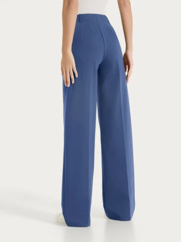 Pantalone a palazzo con tasche in Compact Light DS13PA OCEANA
