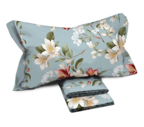 COMPLETO LENZUOLO VENERE 26 MATRIMONIALE NOVIA DONIA1 AZZURRO