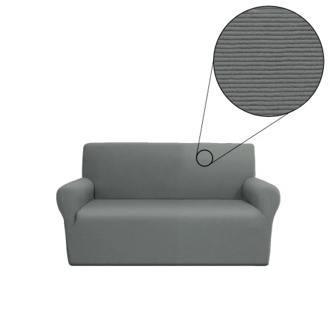 YES COPRIDIVANO ELASTICIZZATO 2 POSTI LINEAORO GREY