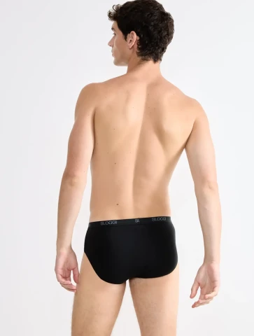 BASIC SLIP MIDI PACCO DOPPIO SLOGGI 10020412 UOMO NERO